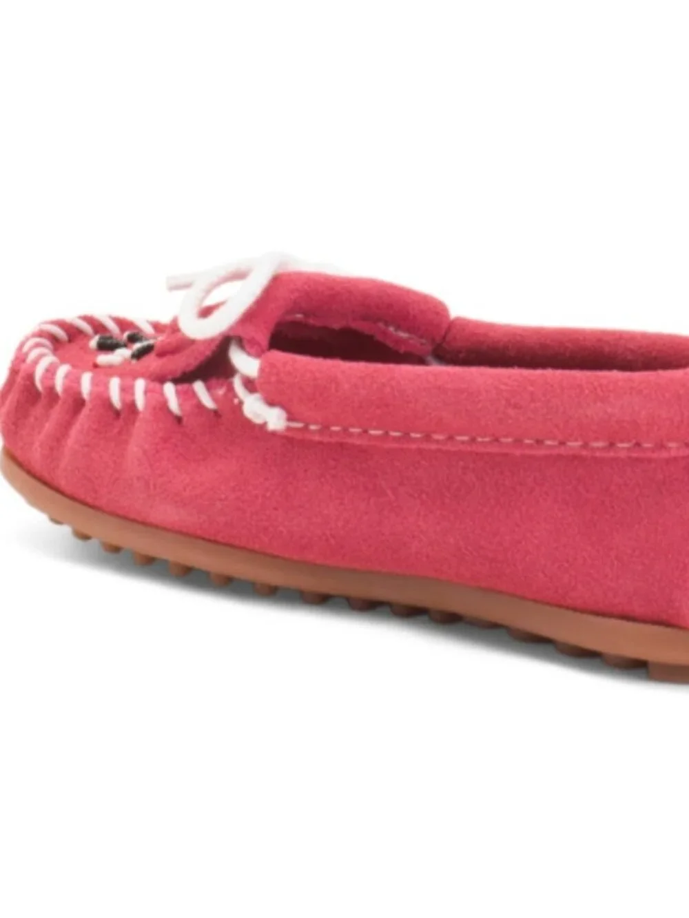 NWT Minnetonka Girls Vintage Hot Pink Thunderbird Moccasins